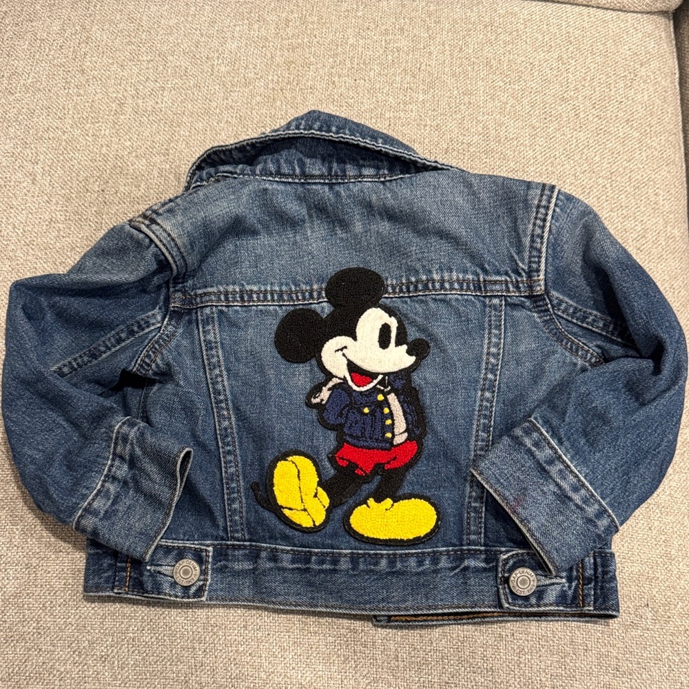Baby Gap Disney Denim Jacket with Mickey Mouse